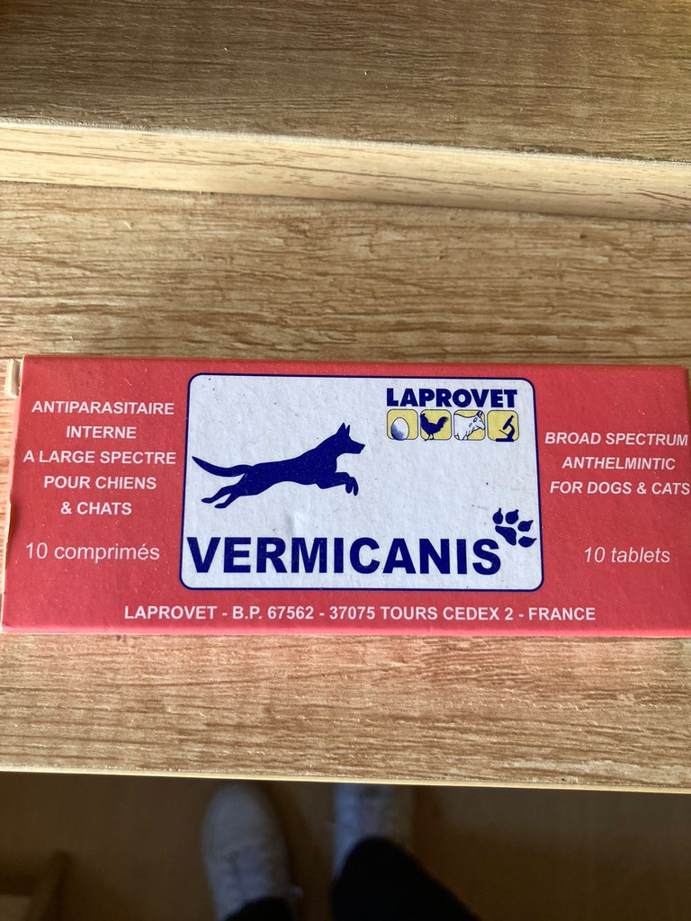 VERMICANIS 1 COMPRIME POUR 5 KG 