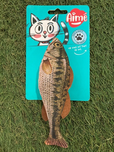 [351125] AIME JOUET CHAT POISSON 17CM (AGROBIOTHERS)