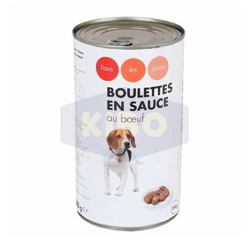 [64304] BOULETTE CHIEN BŒUF 3/2 1240G